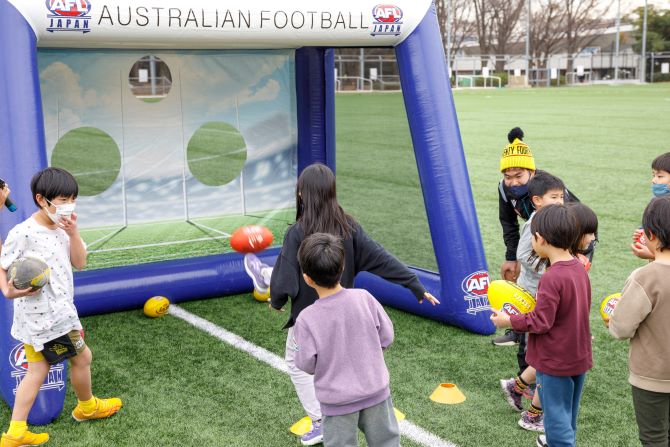 オーストラリアンフットボール体験
